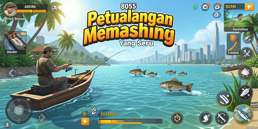 Tangkapan ikan yang besar di gameplay 8055.