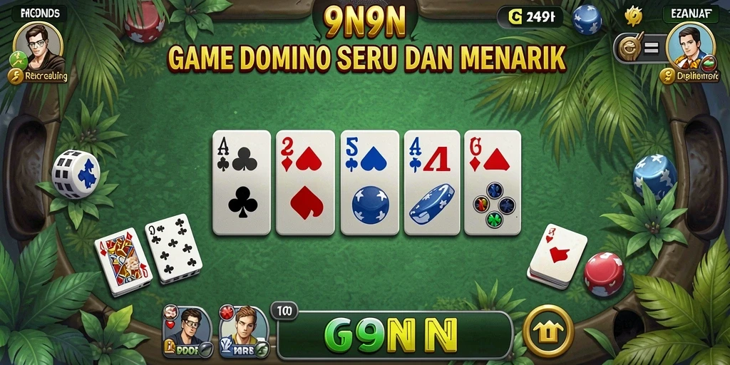 Tangkapan layar gameplay 9N9N menampilkan aksi seru permainan Domino.