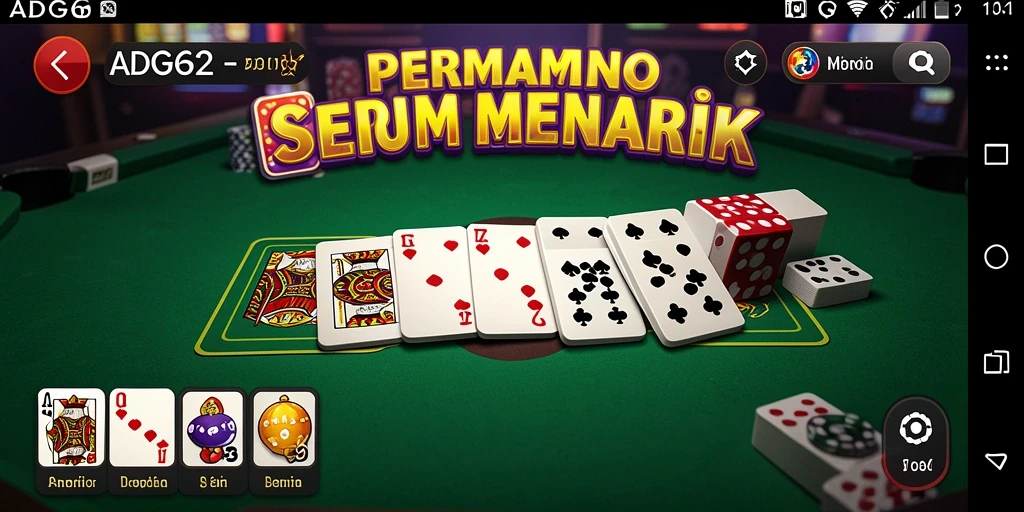 Gameplay seru dalam permainan Domino ADG62 menampilkan antarmuka yang menarik.