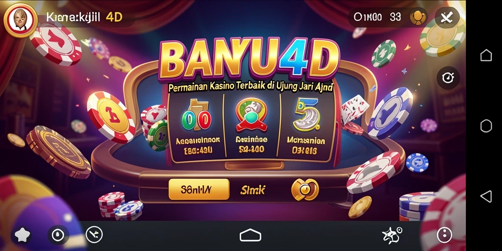 Tampilan menarik dari gameplay kasino di BANYU4D.
