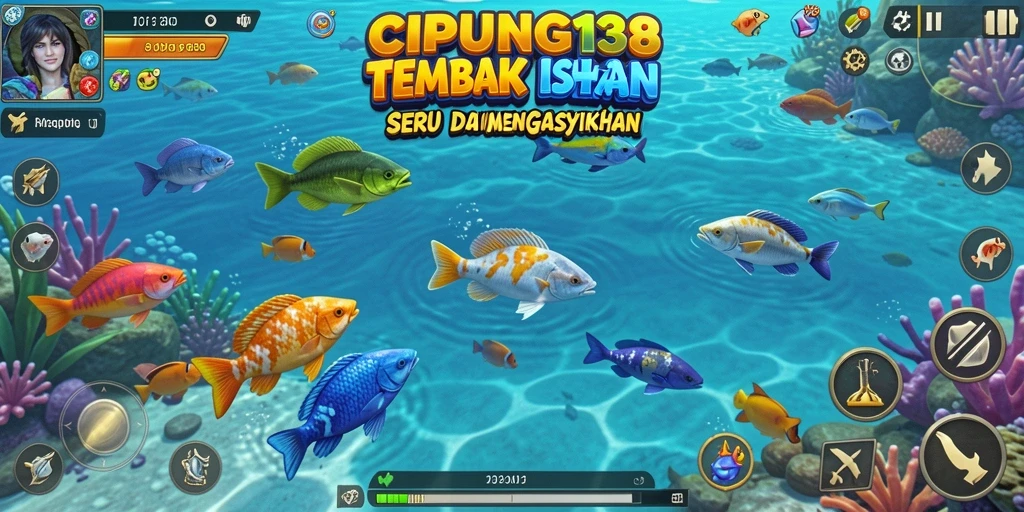 Tampilan seru saat memburu ikan dalam CIPUNG138.