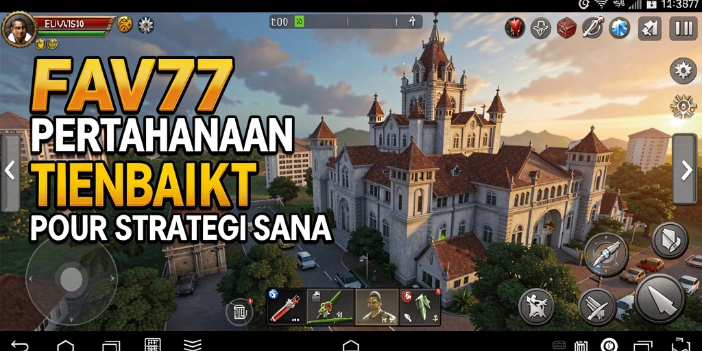 Tampilan gameplay Tower Defense FAV77 dengan menara yang hebat.