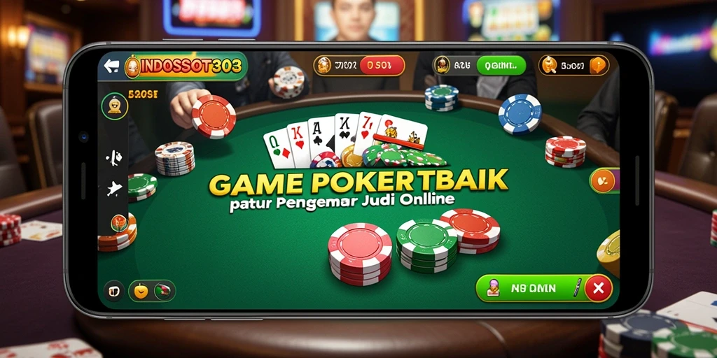 Tangkapan layar gameplay Poker INDOSLOT303 yang menarik dan menegangkan.