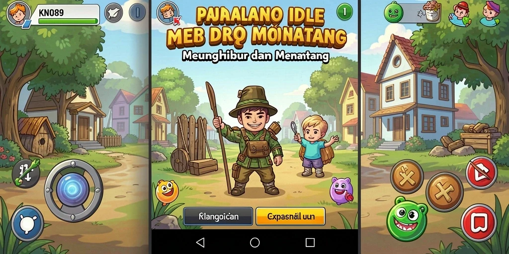 Tangkapan layar utama KNO89 menampilkan gameplay Idle yang menarik.