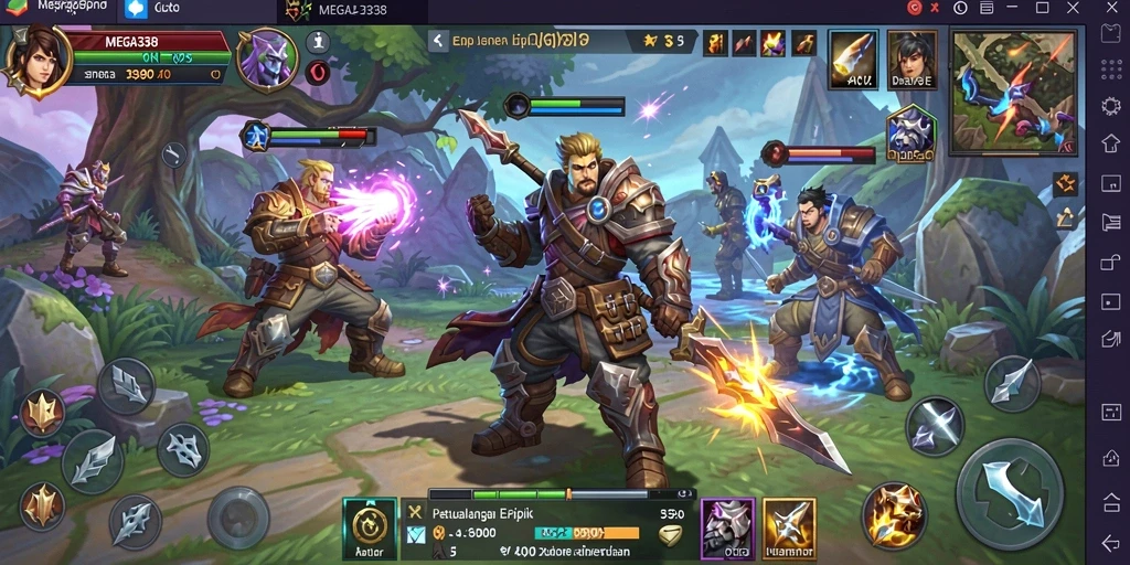 Tampilan menarik dari gameplay ARPG MEGA338 yang mendebarkan.