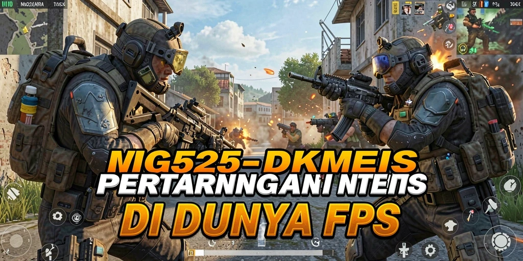 Tampilan gameplay MG525 yang intens dan mendebarkan di dunia FPS.