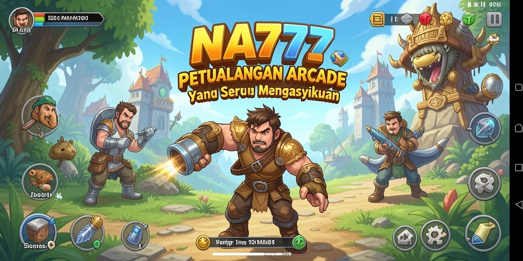 Screenshot gameplay NA777 yang mendebarkan dan penuh warna.