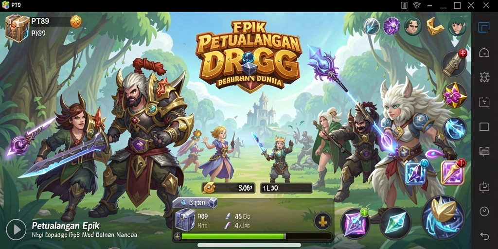 Tangkapan layar PT89 menampilkan keseruan permainan RPG yang mendebarkan.