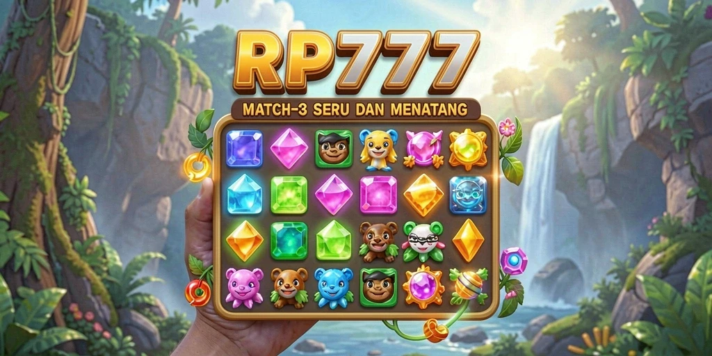 Tampilan gameplay seru dengan kombinasi objek Match-3.