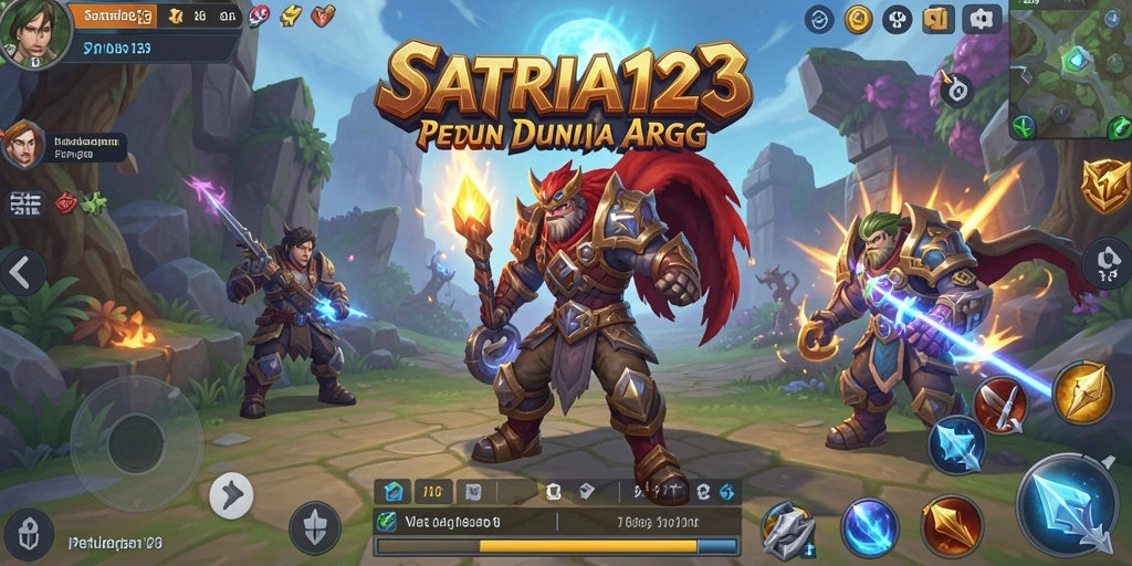 Screenshot utama SATRIA123 yang menunjukkan pertempuran epik dan aksi seru.