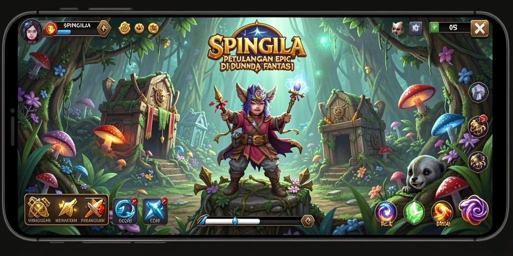 Tampilan gameplay SPINGILA yang menegangkan dan penuh aksi.
