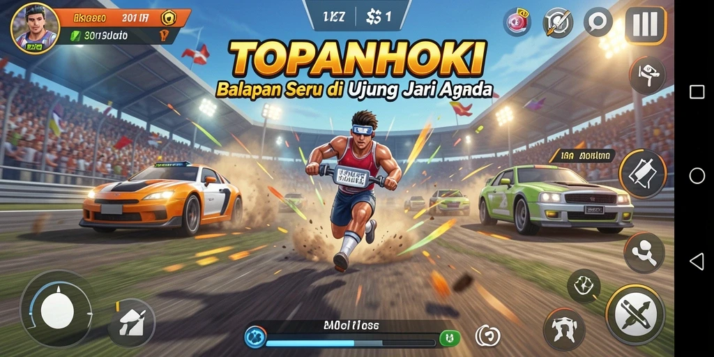 Tampilan gameplay <strong>TOPANHOKI</strong> yang menegangkan dan penuh aksi.