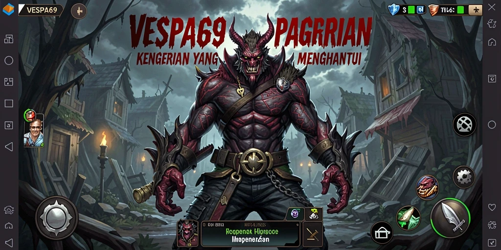 Tampilan gameplay VESPA69 yang menegangkan di kegelapan.