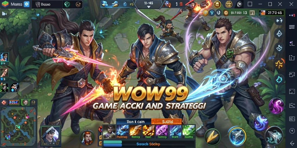 Tampilan gameplay seru dan penuh strategi di WOW99.